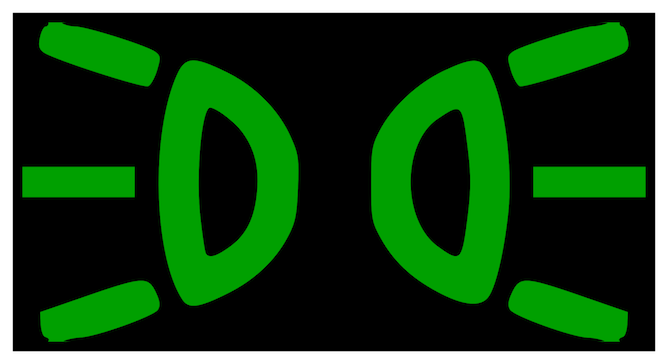 Dashboard sidelight symbol