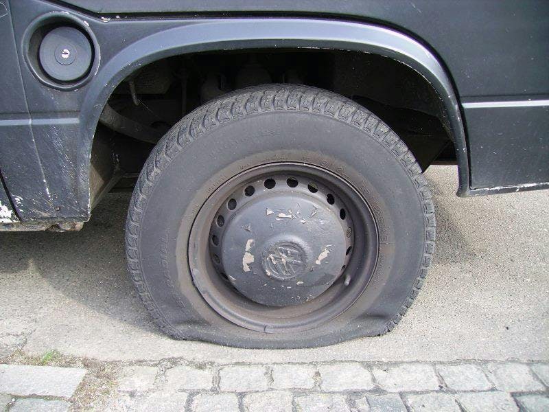 Flat tyres