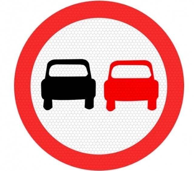 no overtaking sign