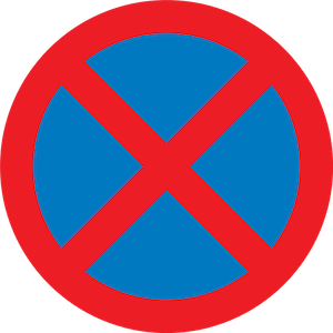 No stopping road signs