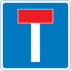 No through road road signs