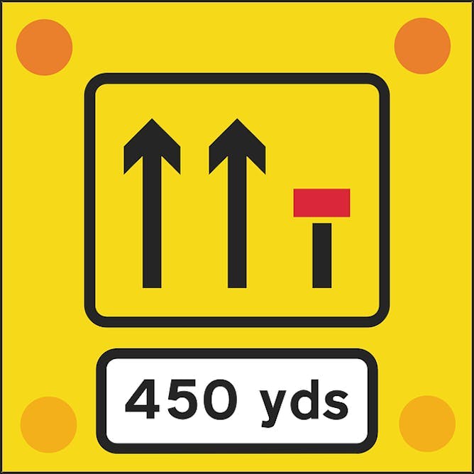 Yellow rectangle road signs