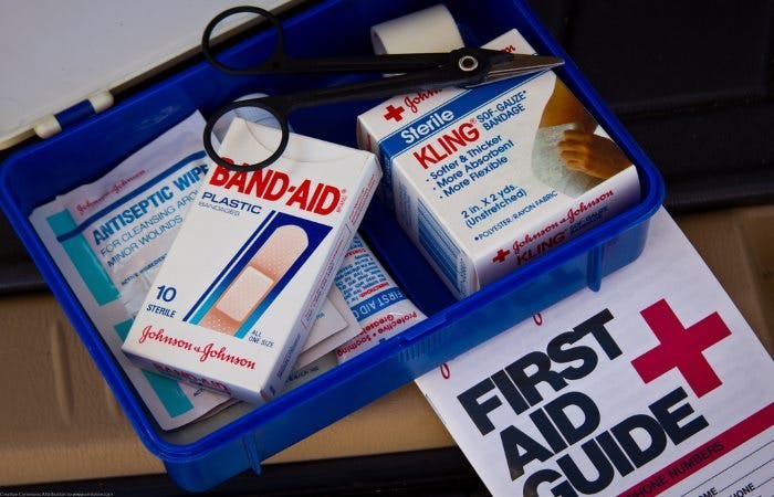 Photograph of a first aid kit