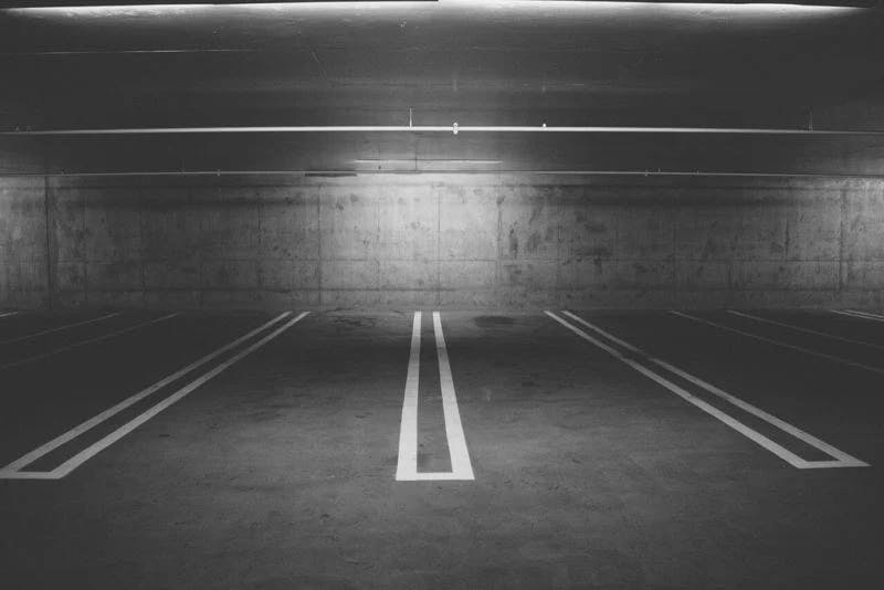 Empty bay car parking space
