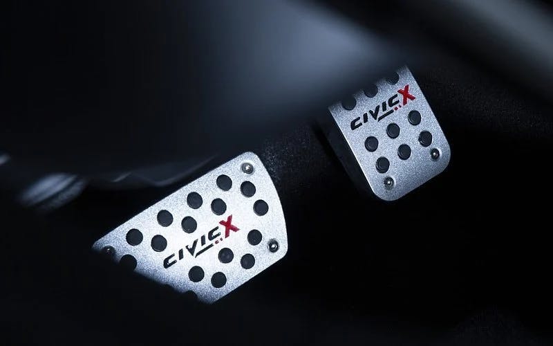 Photograph of Honda Civic X pedals