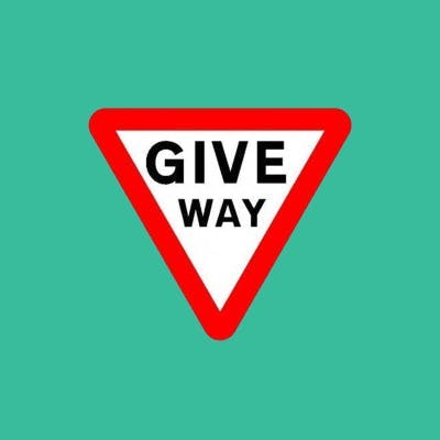 Give way sign