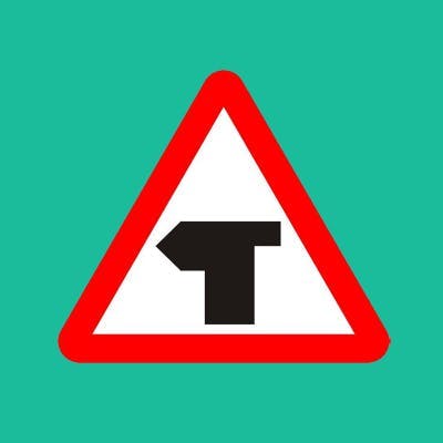 T-junction sign