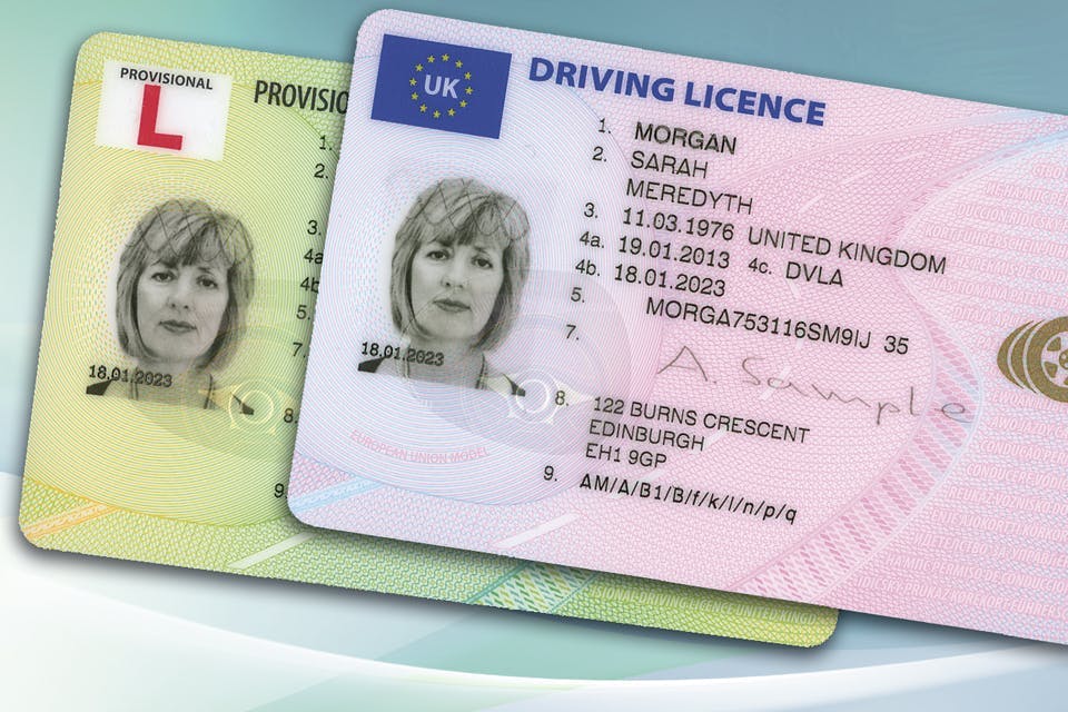 Driving licence and provisional driving licence