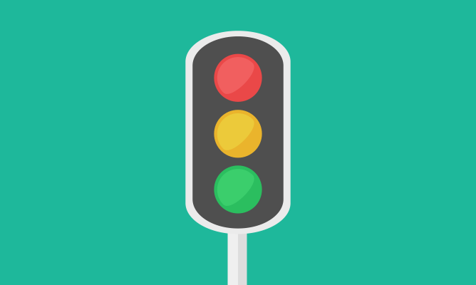 An illustration of a traffic light.