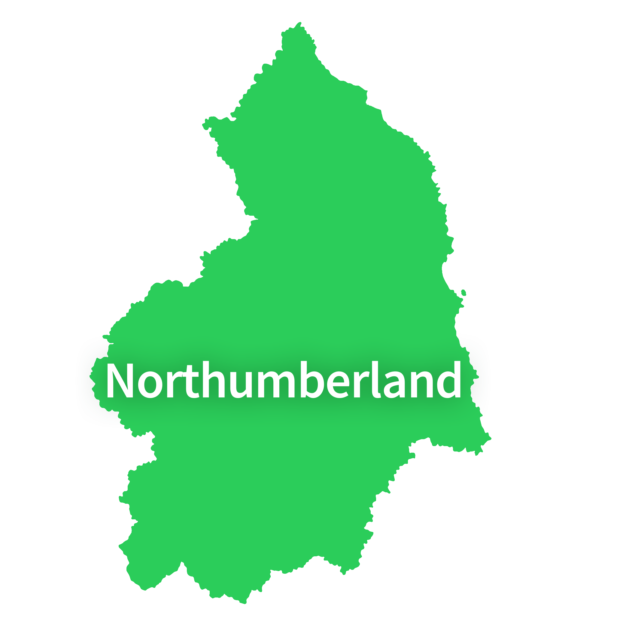 Map of Northumberland