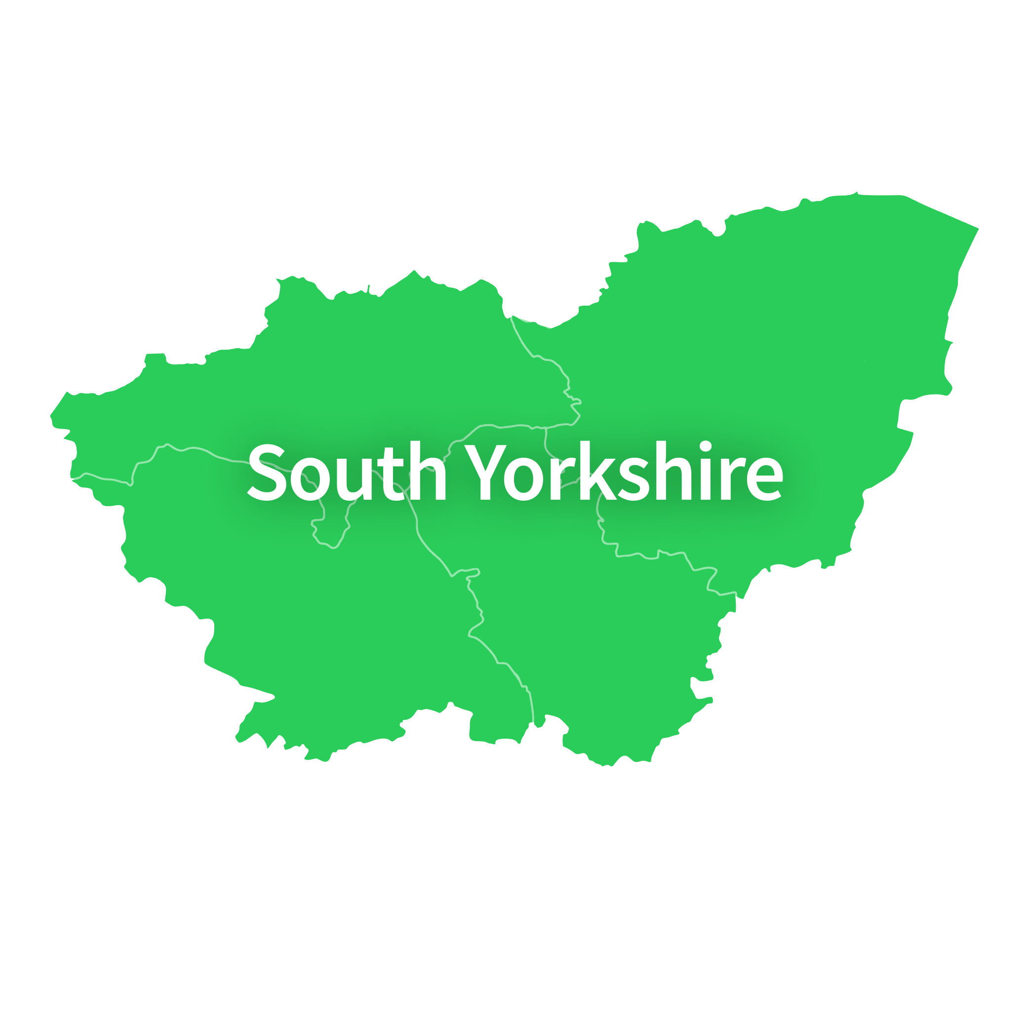 Map of South Yorkshire