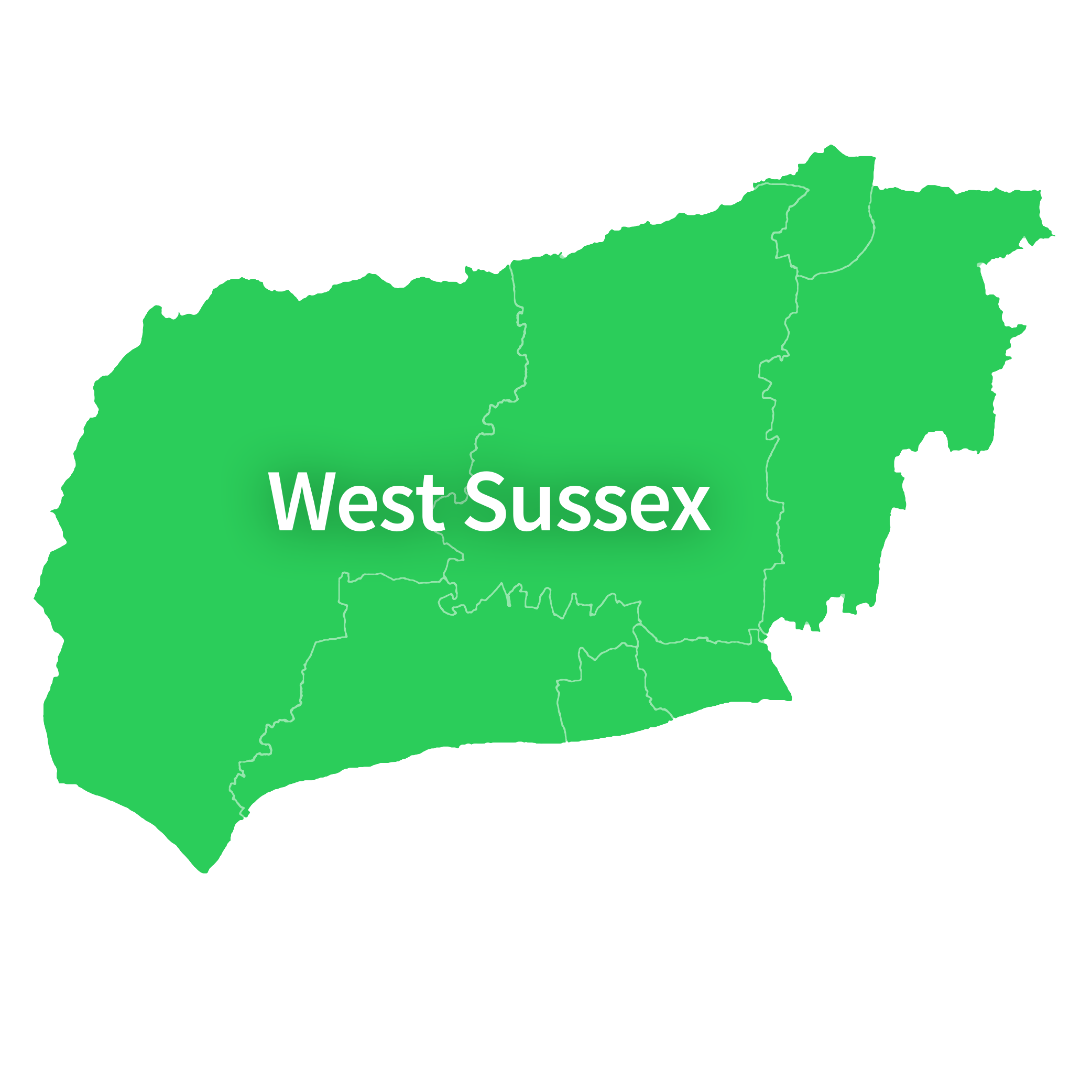 Map of West Sussex