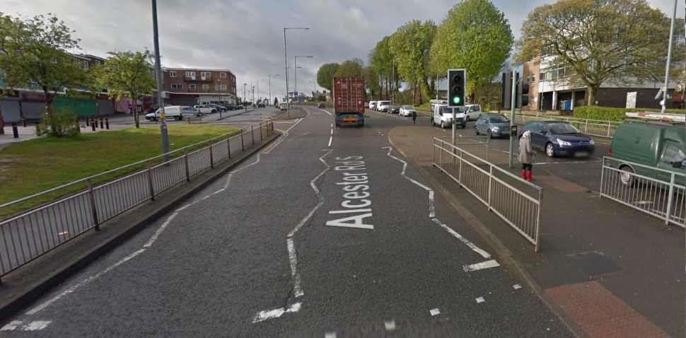 Birmingham (Kings Heath) Google Streetview Image Traffic Lights